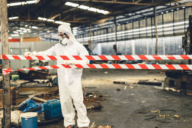 Professional Biohazard Cleanup technician working in Stumpy Point, NC
